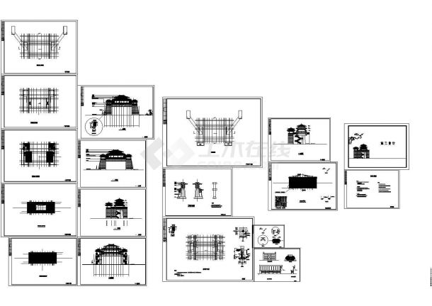 【苏州】某地古城门全套建筑施工设计cad图（含设计说明）-图一