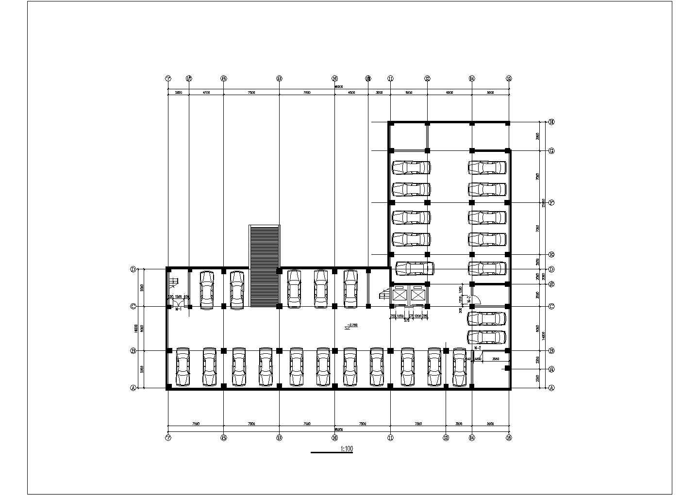 2.9万平米13层框架结构商住楼全套建筑设计CAD图纸（1-2层商用）