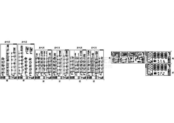 34层剪力墙结构住宅楼结构施工图（地下二层），53张图纸-图二