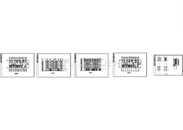 2546平方五层住宅楼施工全套非常标准设计cad图纸-图一