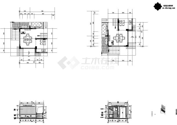 上海某美式三层别墅样板间室内装修施工图-图一