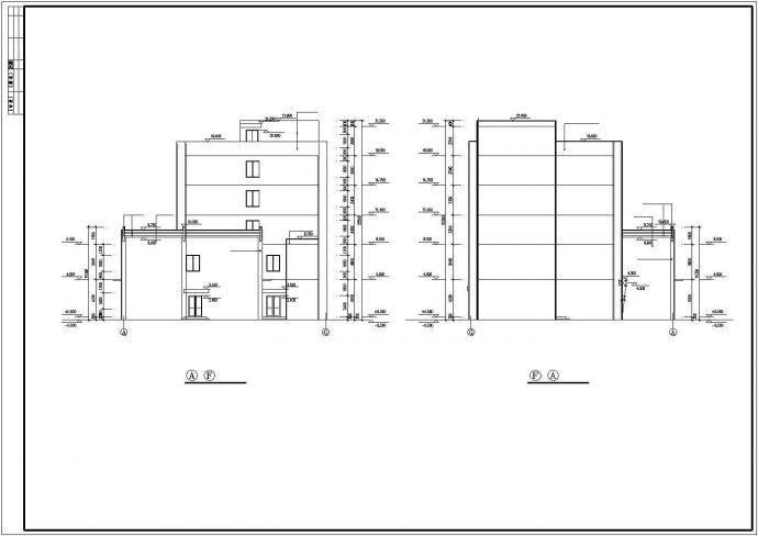 4000平米五层钢混框架结构食堂车间综合楼建筑设计CAD图纸_图1