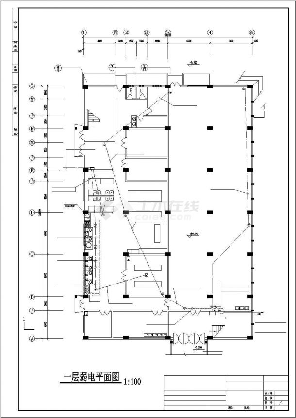 某四层电缆厂食堂电气设计施工图-图一