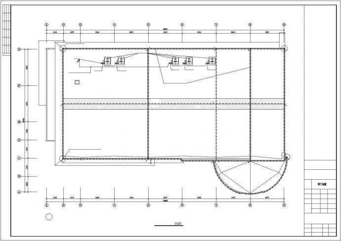 某食堂二层插座CAD平面图_图1