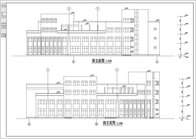 武汉市某街道5400平米3层框架结构连锁酒店建筑设计CAD图纸_图1