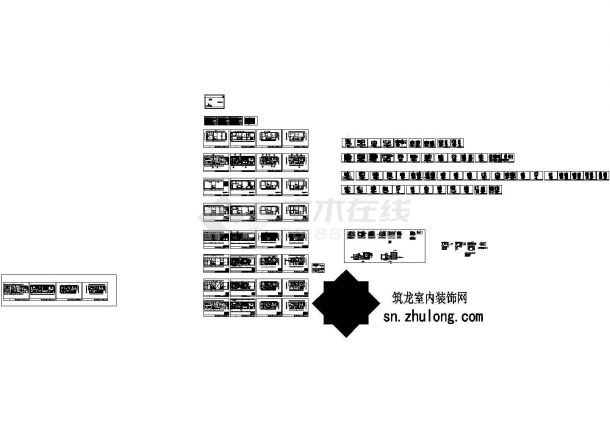 江西知名房产新中式三层别墅装修施工图-图二