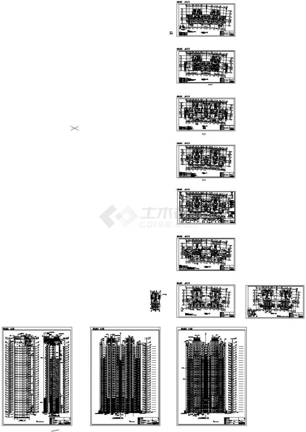 某二十八层高层花园住宅楼建筑施工图，22张图纸CAD-图一