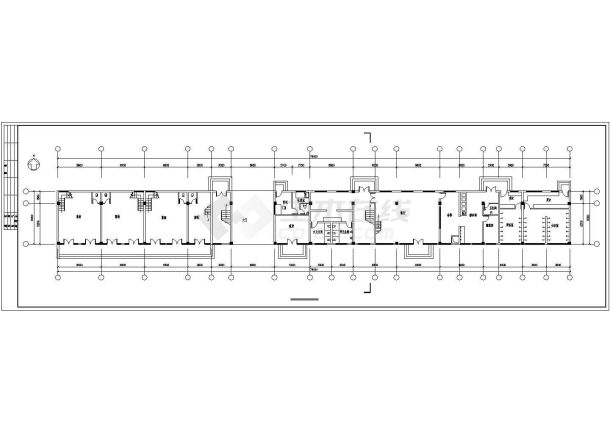 南昌市某商业街1900平米3层框架结构休闲中心建筑设计CAD图纸-图一