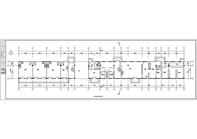 南昌市某商业街1900平米3层框架结构休闲中心建筑设计CAD图纸_图1