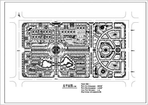 总用地389872平方米多层小区规划设计总平面图-图一