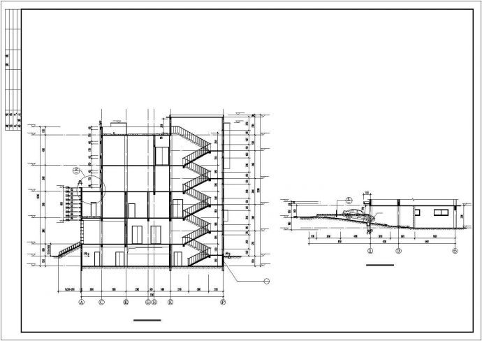某四层食堂设计建筑设计施工图纸_图1