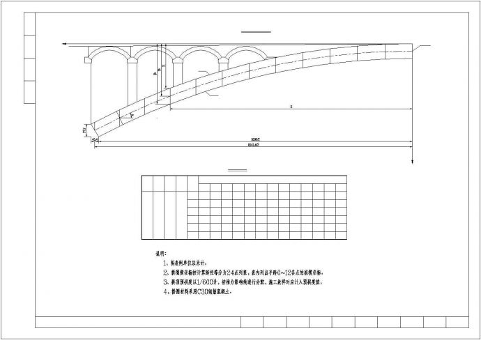 矮山大桥1-55m悬链线空腹钢筋混凝土拱桥【23CAD 2个DOC】cad 图纸_图1