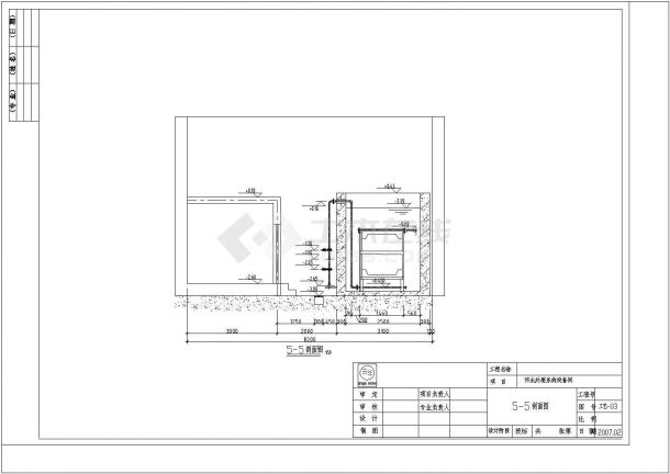 [北京]某体育馆网球中心污水处理系统设计cad图纸（大院设计）-图二