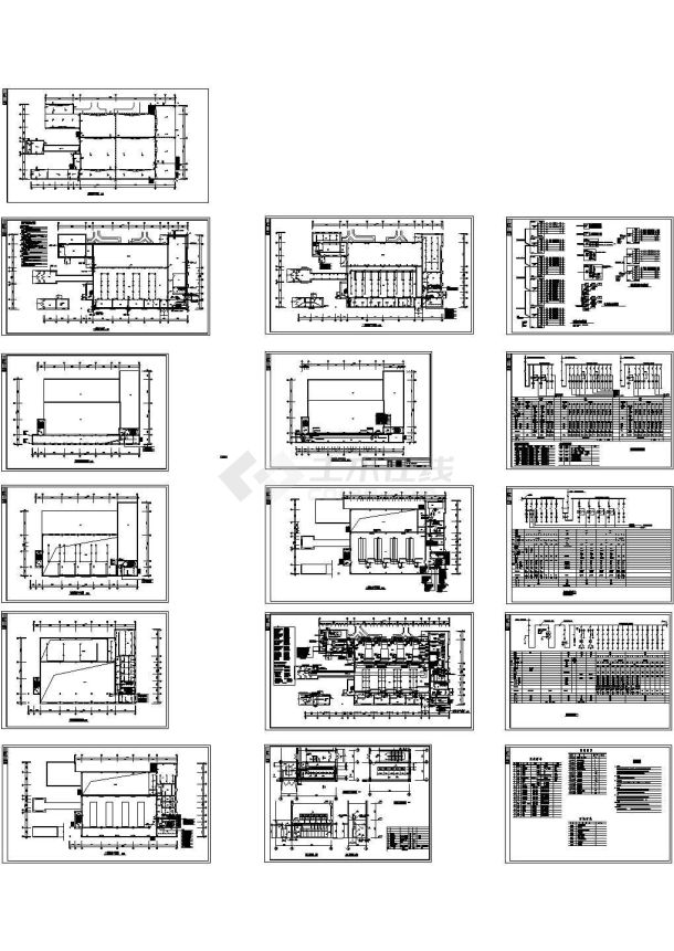 大学高校大型锅炉房电气cad设计图纸-图一