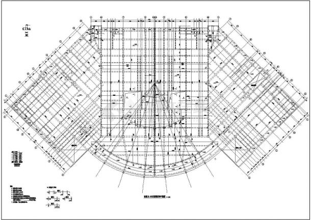 框架结构学校食堂结构设计施工图-图一