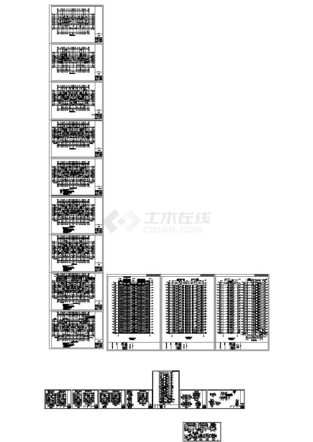 某十八层高层住宅楼建筑CAD施工图-图一