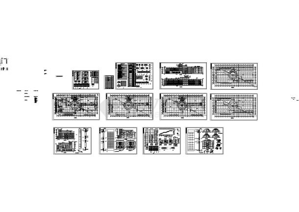 办公楼设计_某商业中心五层办公楼建筑CAD设计施工图纸，12张图纸-图一