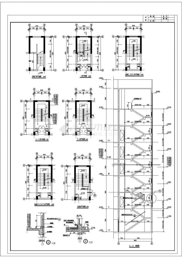 小高层住宅楼CAD设计图-图二