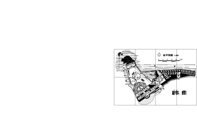 某广厦海滨城规划方案设计施工CAD图纸_图1