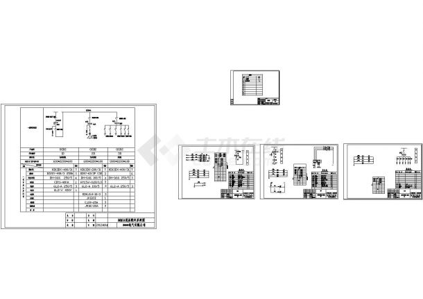 某80KVA配电工程3台GGD型低压开关柜设计cad全套电气原理图（甲级院设计）-图二