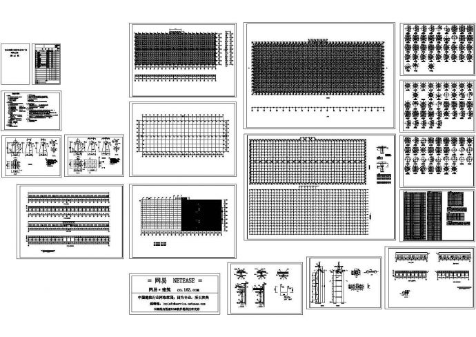某工厂网架设计施工CAD详图_图1