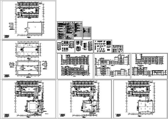 某现代风格多层宿舍楼施工设计图_图1