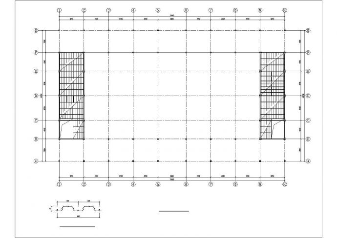 [陕西]地上二层钢网架结构农贸市场结构设计施工图_图1