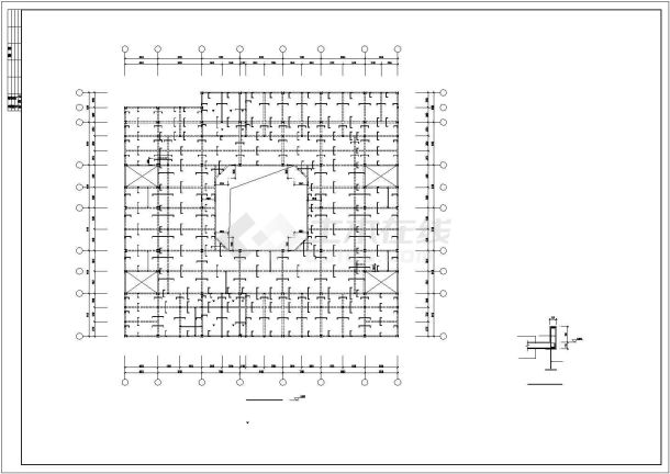 某框架钢混农贸市场设计cad全套结构施工图（含设计说明，含设计变更单，29张图）-图二