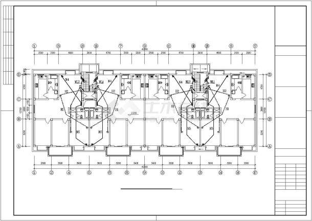 多层住宅电气设计图纸-图二