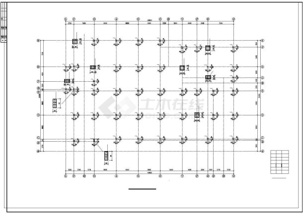 江苏某二层中学食堂结构施工图-图一