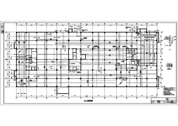 地上九层框架剪力墙结构科技大厦结构施工图-图二
