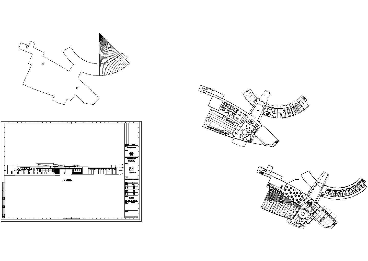 某四层框架结构别墅式俱乐部设计cad全套建筑施工图（标注详细）