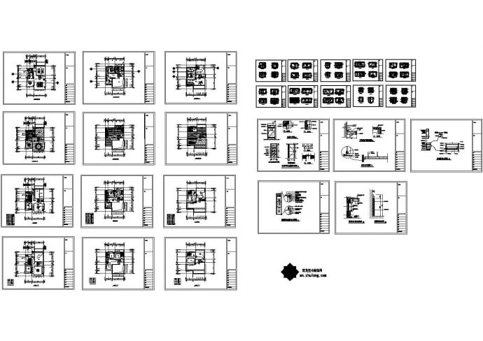 苏州精品三层别墅室内设计全套施工图_图1