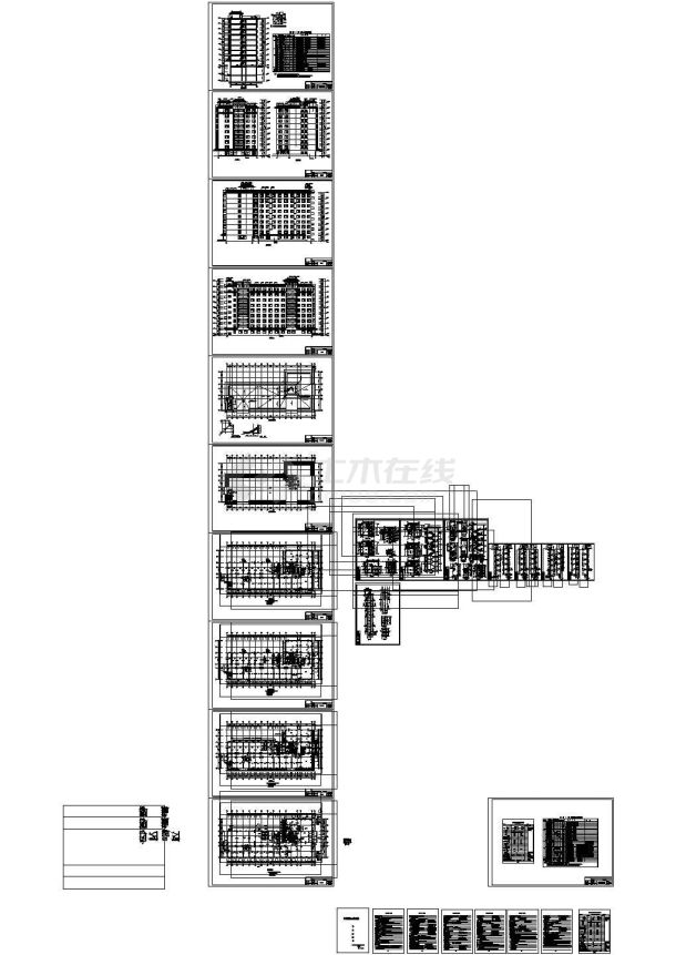 [山西]某特种驾校九层公寓楼建筑施工设计图-图一
