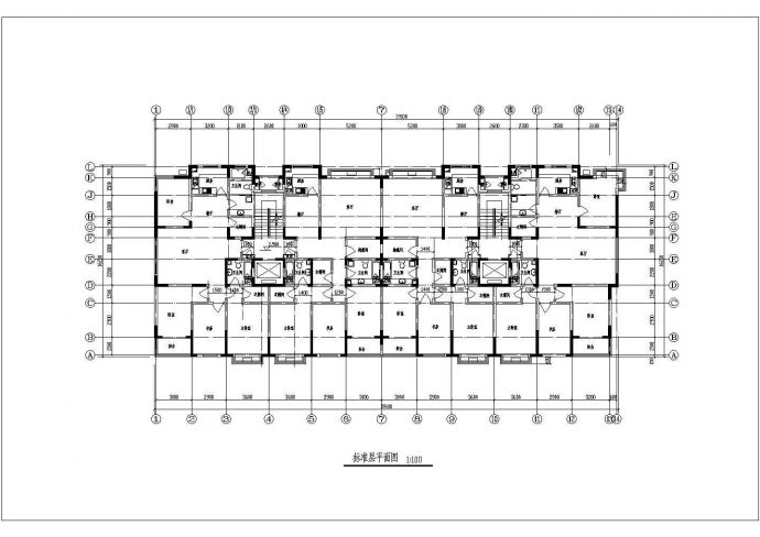 9层阁楼住宅2单元每单元2户CAD设计图_图1