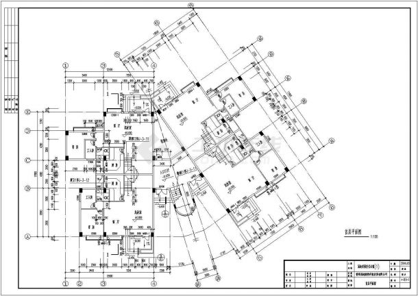 福州冠迪花园复式公寓全套施工cad图-图二