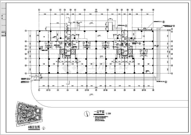 嘉兴5栋居民楼住宅全套施工cad图-图一