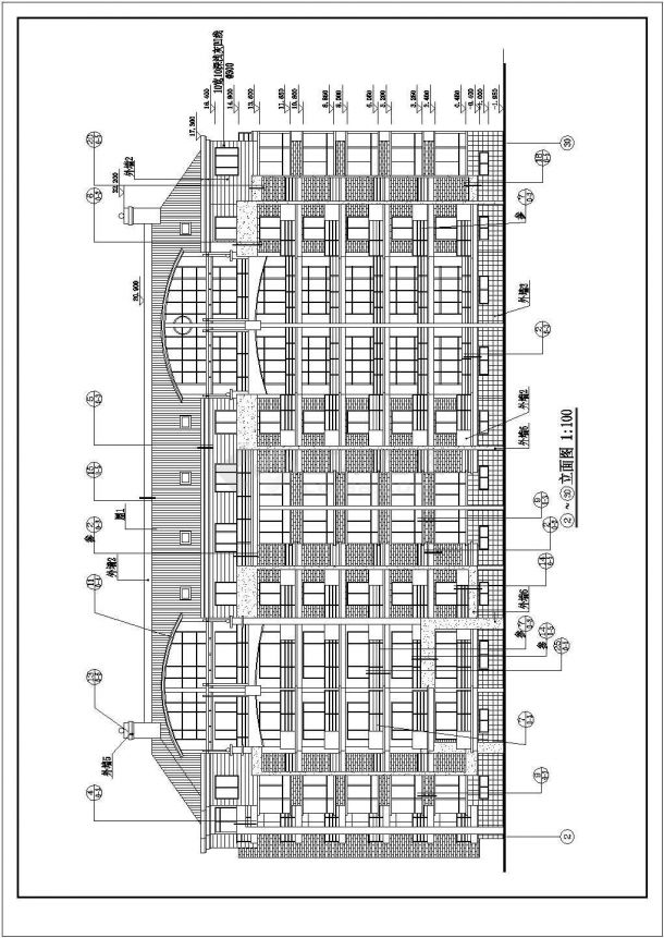 六层二单元阁楼3389平米一单元户型对称另一单元不对称CAD设计图纸-图一