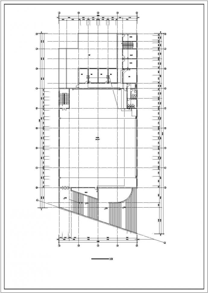某中学食堂电气设计平面图_图1
