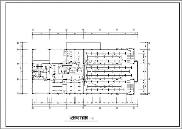 食堂照明电气示意图-图二