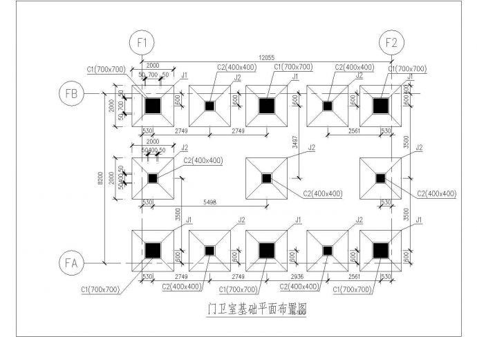 娄底钢结构门卫室结构详细建筑施工图_图1