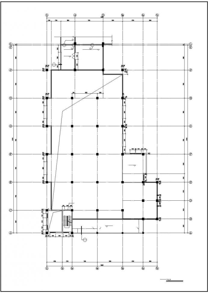 三层框架结构农贸市场建筑施工cad图，共十四张_图1