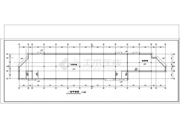 某三层农贸市场建筑设计cad图纸（长95.7米宽50.2米）-图二