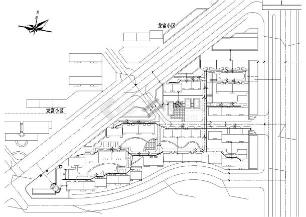 某小区弱电平面施工图-图二