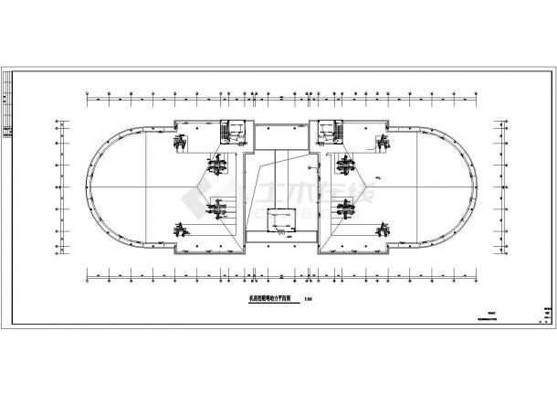 某14131平方米三层食堂电气设计施工图-图二