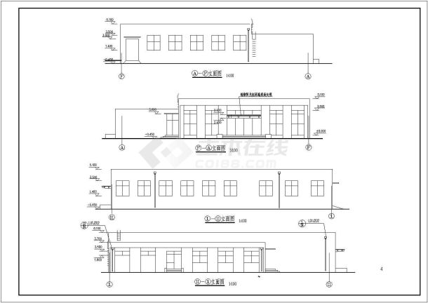 某单层框架结构774.24平米公司职工食堂设计cad建施图（含设计说明）-图一