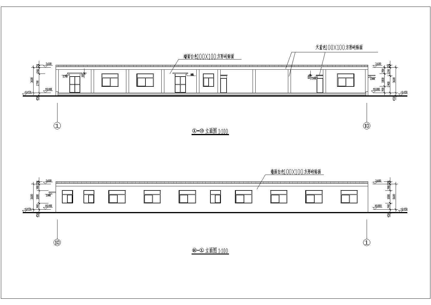某单层372.96平米钢筋砼框架结构食堂设计cad建施图（含设计说明）