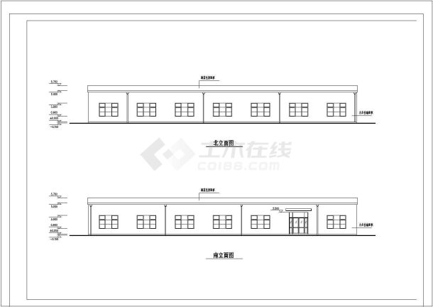 某单层1293平米排架结构卫浴制品公司食堂设计cad建施图（含设计说明，含结构设计）-图一