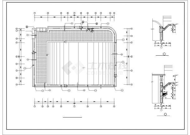某高校二层食堂建筑CAD-图二