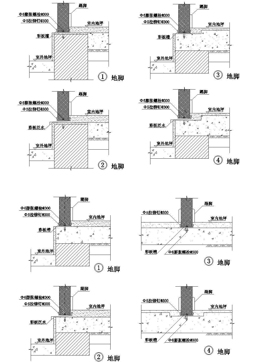 欧式教学楼金属绝热夹心板屋面非常实用设计cad图纸